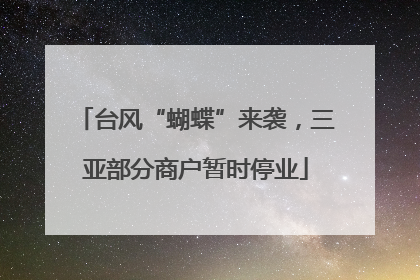 台风“蝴蝶”来袭，三亚部分商户暂时停业